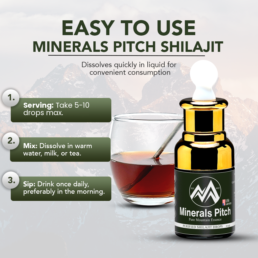 Minerals Pitch Shilajit Drops - 40-70% Fulvic Acid Blended With 80+ Minerals - 30ml (60 Servings) - Image 5